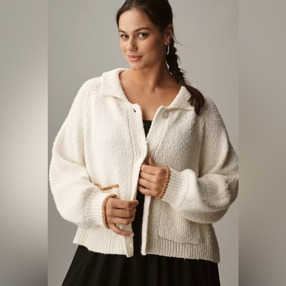 Anthropologie The Jesse Dog Icon Cardigan Sweater by Pilcro Golden Retriever - Picture 6 of 14